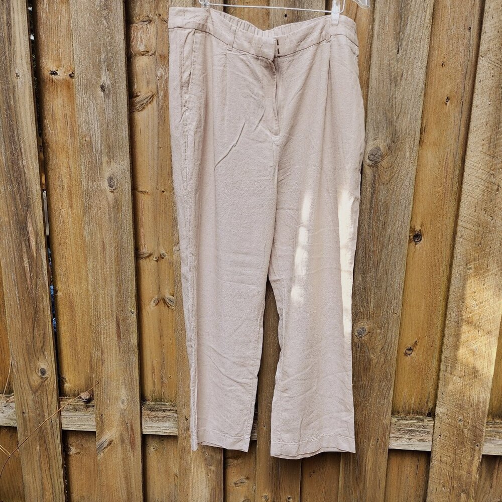 *NWOT* Old Navy XL Linen Tan Wide Leg trousers